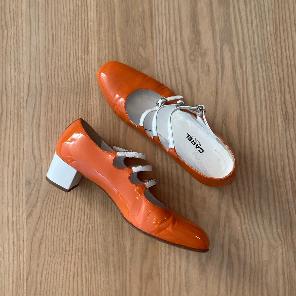 Carel Kina Orange and White sz40 - Picture 2 of 7